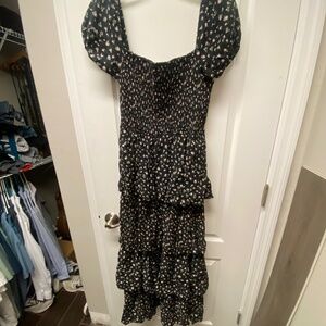 Floral tiered maxi dress